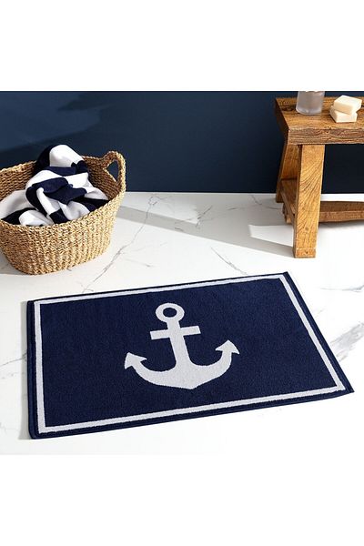 Madame Coco Anchor Fußhandtuch - Marineblau - 50x80 cm
