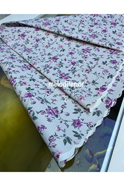 TNR ديكوراما مفرش طاولة دائري من البولي فينيل كلوريد غير قابل للانزلاق مبطن بألياف سميكة باللون الأرجواني 140 سم Q