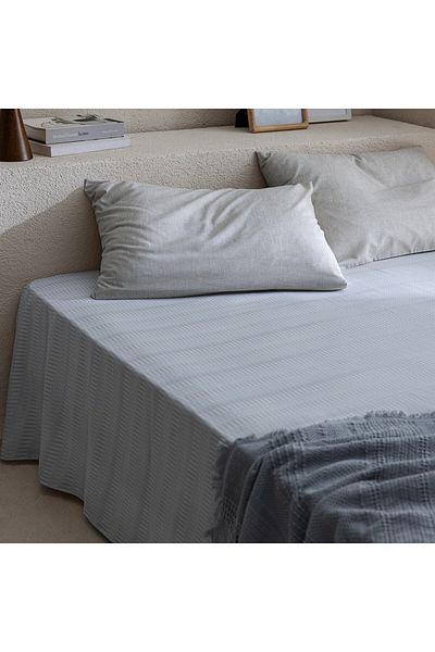 Madame Coco Delrico Doppel-Bettlakenset aus Baumwolle - Beige