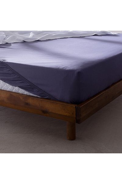 Madame Coco Manon Doppel-Spannbettlaken, 100 % Baumwolle, Ranforce, Violett