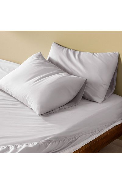 Madame Coco Manon Einzelbett-Spannbettlaken-Set, 100 % Baumwolle, Ranforce, Grau
