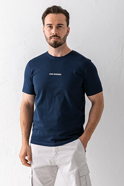 JB John Borners Мъжка тениска с кръгло деколте John Borners с дигитален щампа...