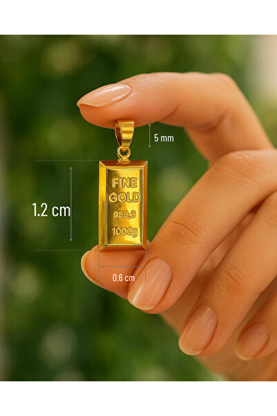 kuyumcu nurettin 1.60 gr (GRAM) Külçe Kolye Ucu 14 Ayar Altın