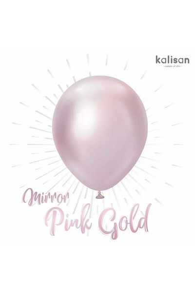 Deniz Party Store Chrome Pink Gold Balloon 12 Inch 10 Pieces