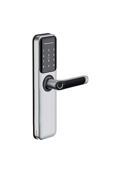 AREB Smart Lock Wifi Silver 85 * 50 – 5 Unlocking Methods, Auto-lock, Anti-theft Security For Home
