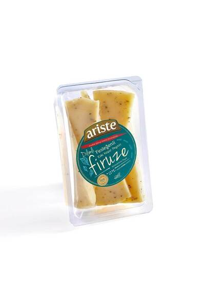 Ariste Keyif Serisi – Firuze Fesleğenli Eski Kaşar Peyniri 200 gr – Dinlendirilmiş