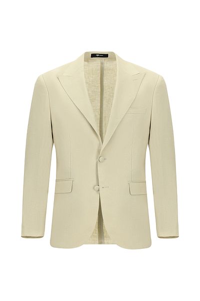 Kiğılı Regular Fit Pointed Collar Linen Tuxedo & Groom Suit