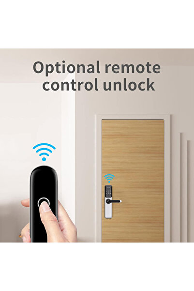 AREB Smart Lock Wifi Silver 85 * 50 – 5 Unlocking Methods, Auto-lock, Anti-theft Security For Home