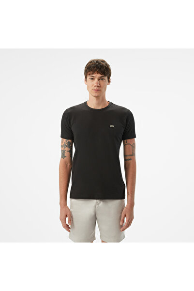 Lacoste Erkek Slim Fit Bisiklet Yaka Siyah T-Shirt