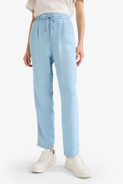 DeFacto Pull On Carrot Fit Pantaloni lavabili cu talie înaltă până la glezne D8236AX25SM