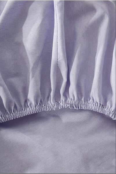Ricco Lifes Lilac Elastic Sheet Set Solid Color Cotton-Pillow Case Single-Double-Blanket