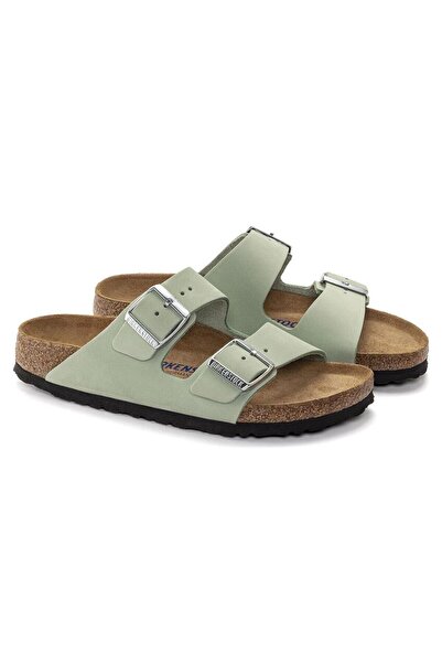 Birkenstock Arizona Sfb Yumuşak Taban Deri Su Yeşili Çift Toka Terlik 1024213 V2 - Snikstra