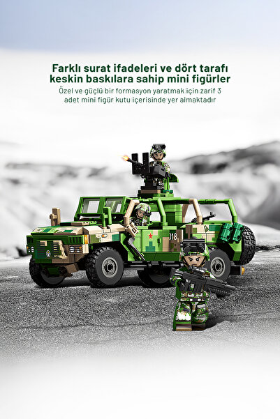 Sembo Block Zırhlı Sınır Devriye Birimi Yapı Bloğu Seti 644 Parça