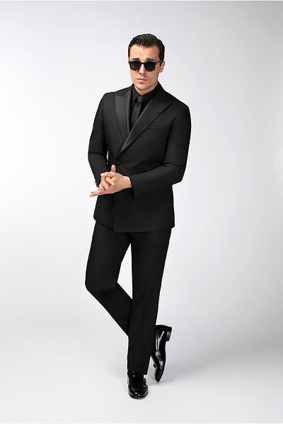 Kiğılı Regular Fit Pointed Collar Double Breasted Tuxedo & Groom Suit