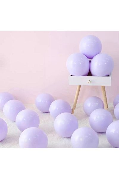 Deniz Party Store Macaron Balloon 12" Inch Lilac Color 10 Pieces
