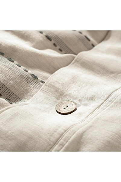 Ecocotton Delfin Double Duvet Cover Set 100% Organic Cotton Linen Anthracite 200X220 cm