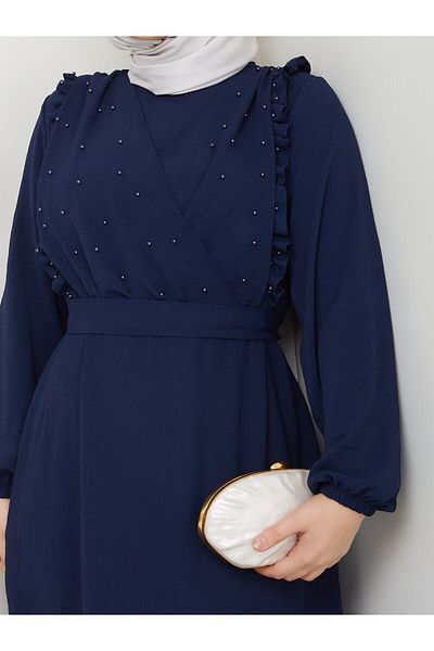 BURCU TESETTÜR Brc1152 Pearl Detail Dress