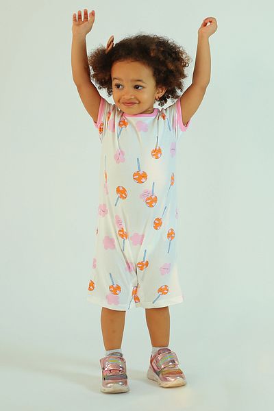 Harika KIDS Girl's Lollipop Printed Basic Jumpsuit