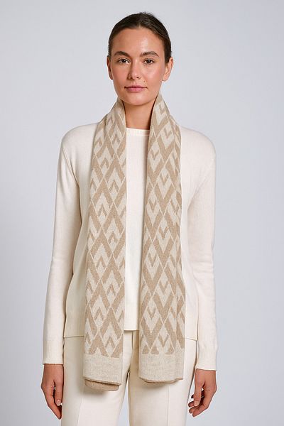 Sebir Moda Knitwear V Patterned Shawl