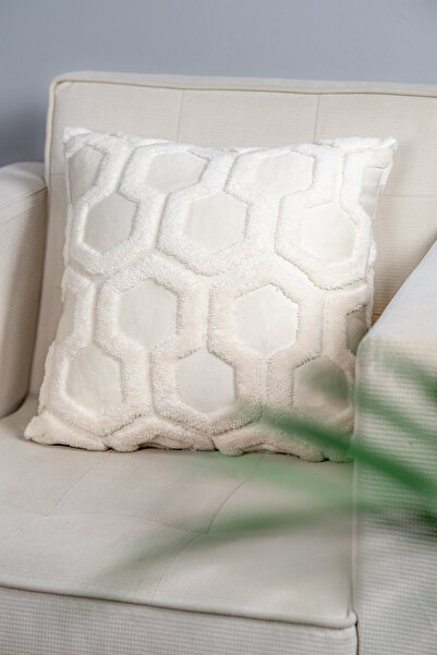 Loselya Husă decorativă pentru pernă cu model Punch Punch cu design special boem cu fagure de miere