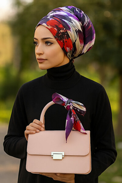 VİZYON Kadın %100 Twill Ipek Eşarp
