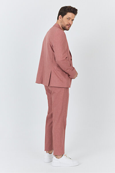 Frappoli Nipoye Erkek Pembe 2'li Slim Fit Takım Elbise