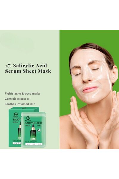 ESTELİN Estelin Pore Refining Mask 25ml | Salicylic Acid Sheet Mask For Acne, Oil Control & Clear Skin