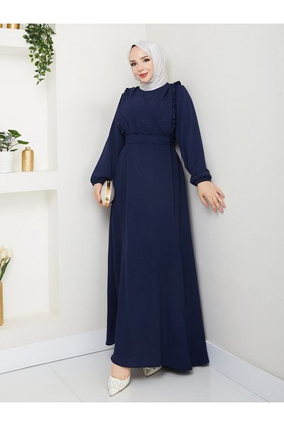 BURCU TESETTÜR Brc1152 Pearl Detail Dress