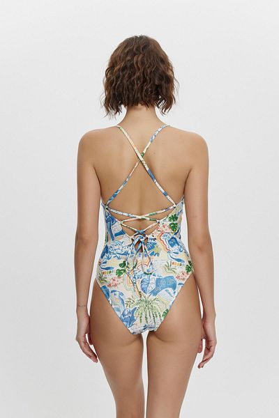 Louren M12007 Thin Strap Cross Back Swimsuit