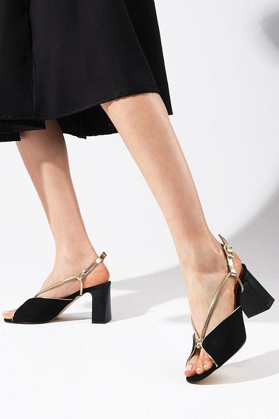 Mio Gusto Sandale cu toc pentru femei Colette Black Color