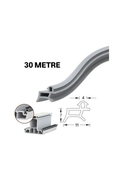 DKF CONTA Gray Pvc Door and Window Wick 30 Meters
