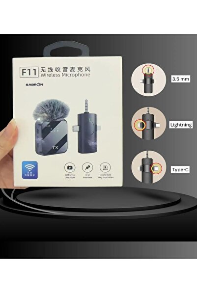 Genel Markalar Kablosuz Yaka Mikrofonu Tip-C Android Kamera IPhone Stüdyo Mikrofonu için Ses Video Canlı Yayın Oyun