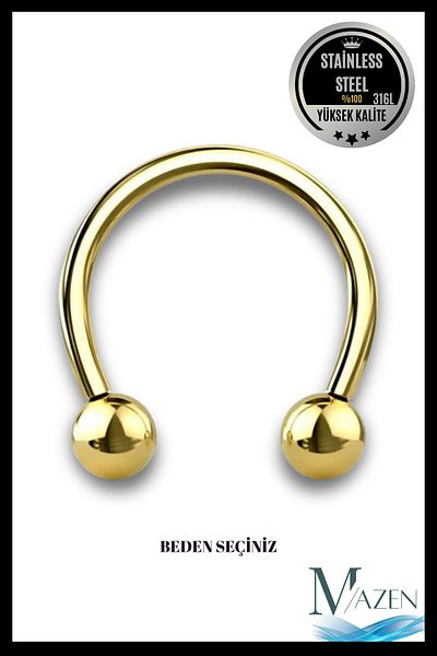 MAZEN 316L Steel Tragus Piercing |   Non-Tarnish Half Ring Nal Model |   Cartilage Compatible |   1 Piece