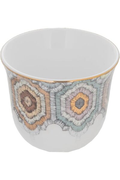 ALSAIF Arabic Coffee Cup Set, 12 Pieces Porcelain