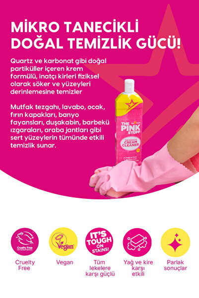 ThePinkStuff The Pink Stuff Mucizevi Krem 500 Ml – Mutfak ve Banyo İçin Krem Yüzey Temizleyici