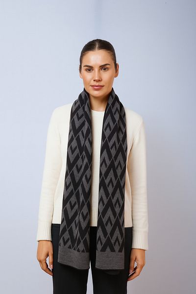 Sebir Moda Knitwear V Patterned Shawl