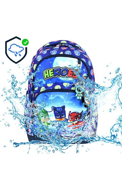 Bodmar Çanta Since 2023 Pijamaskeliler Blue Triple Boy Elementary School School Bag Set (Bag Thermal Lunch Bag Pen Holder)