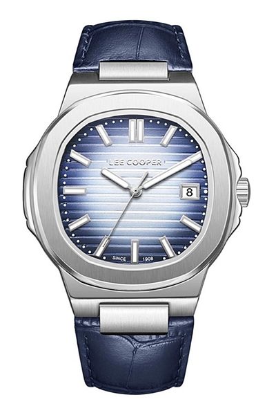 Lee Cooper LC08108.399 Men Analog Display Watch & Leather Strap Dark Blue