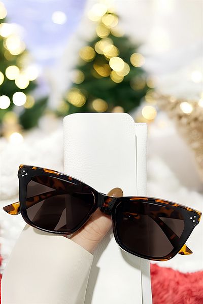 MACERATİ Unisex Leopard Brown Sunglasses
