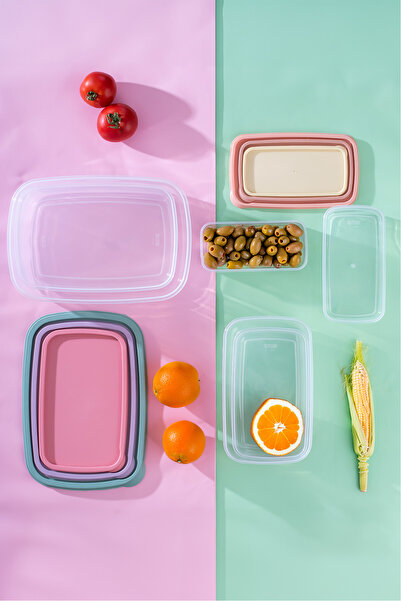 Porsima Org-400 6 Pieces 12 Pieces Deep Freezer Microwave Storage Container - Multi-Purpose Food Storage Container Set