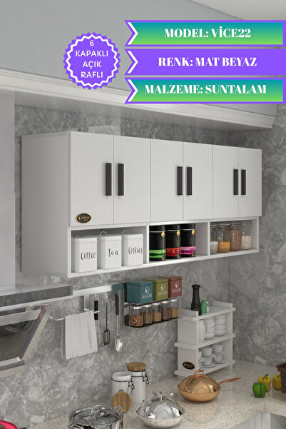 Kenzlife Hazır Mutfak Vice22 Byz 060*180*22 Mutfak Banyo Dolabı Kapaklı Raflı