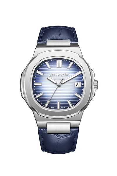 Lee Cooper LC08108.399 Men Analog Display Watch & Leather Strap Dark Blue