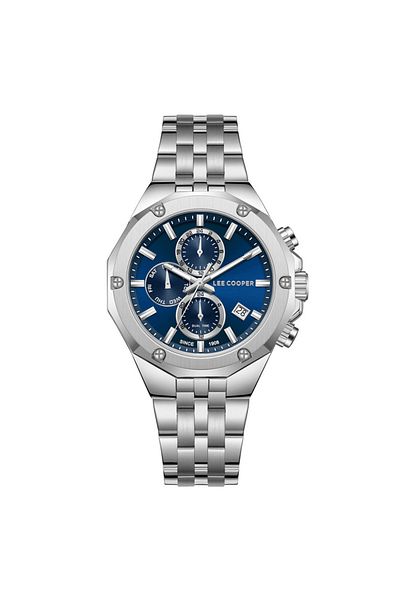 Lee Cooper LC08104.390 Men Multi Function Display Watch & Metal Strap Silver