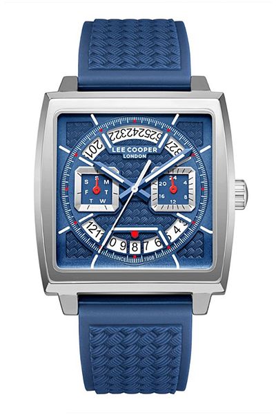 Lee Cooper Lee Cooper LC08065.399 Men Multi Function Display Watch & Silicone Strap Blue