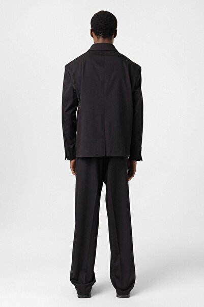 Vamos Tek Düğme Oversize Takım Elbise Siyah
