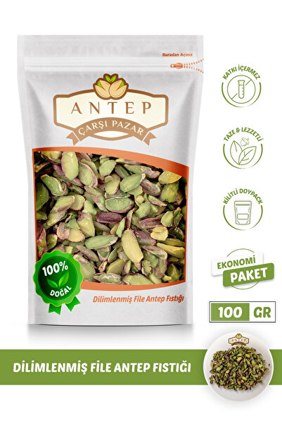 Antep Çarşı Pazar Dilimlenmiş File Antep Fıstığı | 100 Gr.