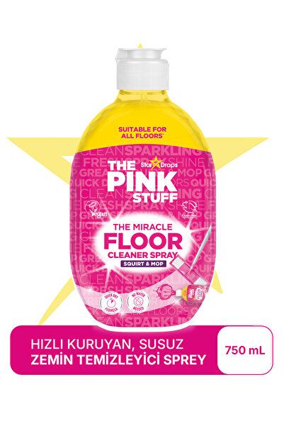 ThePinkStuff Zemin Temizleyici Sprey / Fışkırtma & Paspas /Hızlı Kuruyan Formül / Susuz Kullanım Kolaylığı 750ml