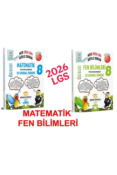 SİNAN KUZUCU YAYINLARI Sinan Ilk Doz Matematik Ve Fen Deneme Seti ( Eylül Oca...