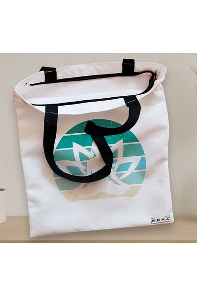 BEKZ Textile Bag With Zipper, Yoga Tote Bag 19, 38x34.5 Cm, ​​White, ®
