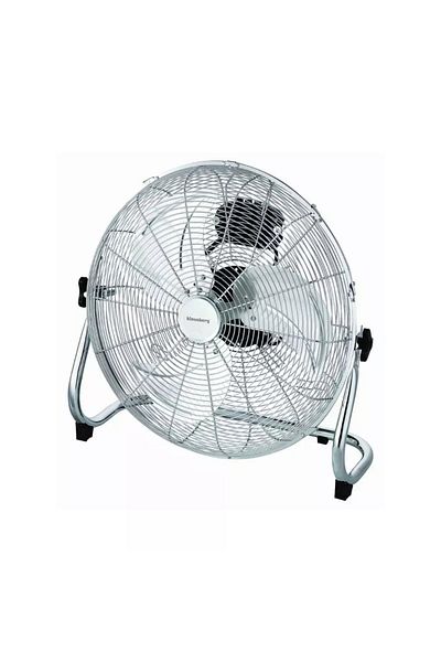 Klausberg Ventilator de podea KB7471, 45 cm, din metal argintiu, lame din aluminiu, 100 W